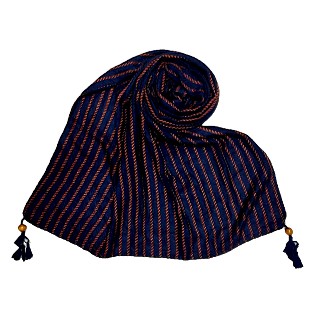 Multicolor threaded liner hijab - Dark blue